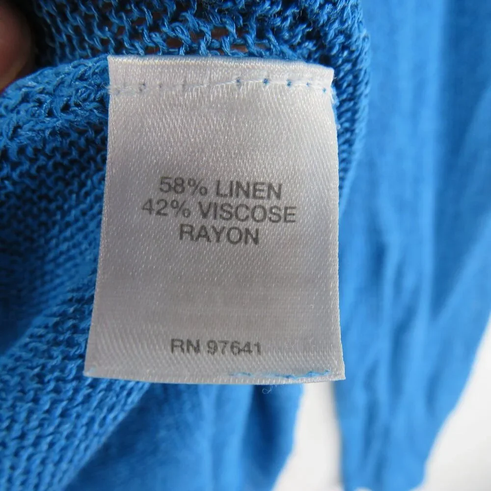 J Jill Cardigan Sweater Womens Large Open Front Linen Blend Lightweight Layer‎